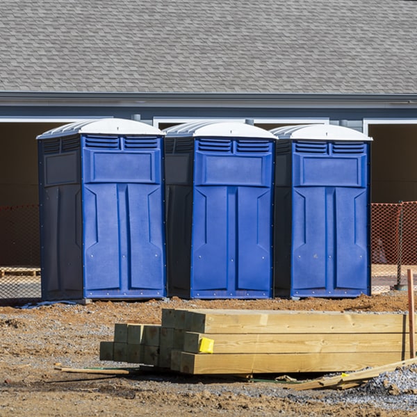 how often are the portable toilets cleaned and serviced during a rental period in Calvin North Dakota